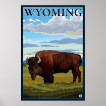 Bison Scene - Wyoming Print