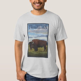 Bison Scene - Yellowstone National Park T Shirts