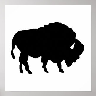 Bison Silhouette Print