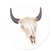 Bison Skull from the Wild West stickers