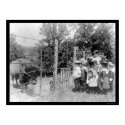 Bison Staring at Children 1899 posters by lc_vintagephotos Bison Staring at Children 1899 posters
