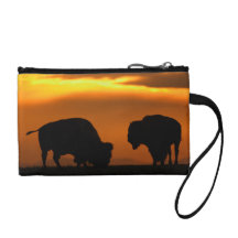 bison sunset coin wallet