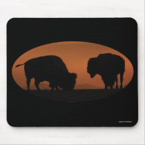 Bison Sunset Mouse Pads