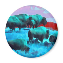 Bisons Fridge Magnet
