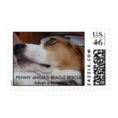 Bisou 031, PENNY ANGEL'S BEAGLE RESCUEAdopt a b... Postage Stamps by parisrose
