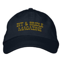 Bit & Bridle Hat - Dark Yellow Text, Regular embroidered hats by bitandbridlemag Bit & Bridle Hat - Dark Yellow Text, Regular embroidered hats