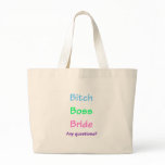 Bitch Boss Bride Canvas Bag