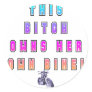 BITCH OWNS OWN BIKE STICKER
