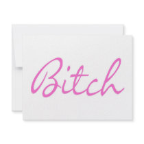 Bitch Pink Custom Invitations