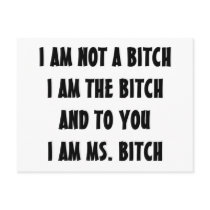 BITCH POSTCARDS