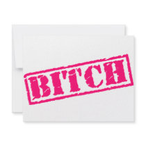 Bitch Stamp Personalized Invites