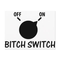 bitch switch on postcards