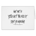 Bitch test cards