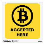 Bitcoin Accepted Removable Wall Decal