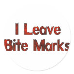Bite Marks Round Stickers