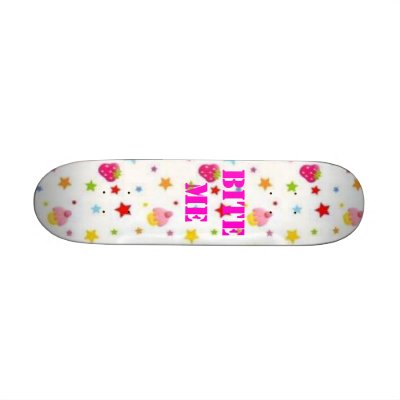 bite me<3 skate board deck by gabiboo96