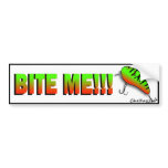 Bite Me Bass Lure Bumper Sticker