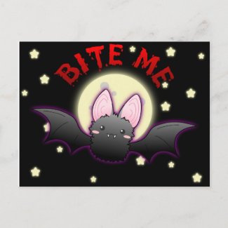Bite Me Bat Postcard postcard