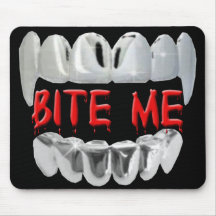 Bite Me Blood And Teeth Mouse Pad