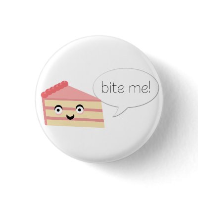 Bite Me Cake Pins by CannibalCouture