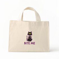 Bite Me! Cat Gift Designs Tote Bag