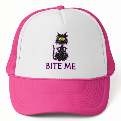 Cat Gift Designs Trucker Hats by tuffkittydesigns. Unique gifts for cat lovers. Cat gifts including funny cat t-shirts with pictures of cats, 