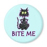Bite Me! Cat Gift Designs Magnets