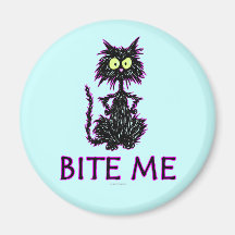 Bite Me! Cat Gift Designs Magnets