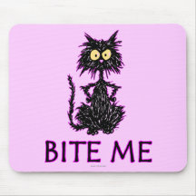 Bite Me! Cat Gift Designs Mouse Pads