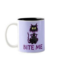 Bite Me! Cat Gift Designs mugs