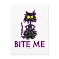 Bite Me! Cat Gift Designs Postcard