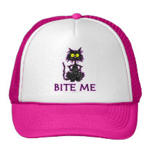 Bite Me! Cat Gift Designs Trucker Hats