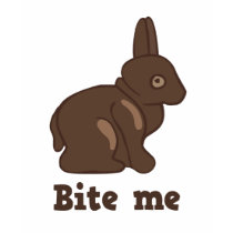 Bite me chocolate bunny t-shirt