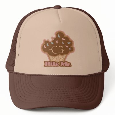 bite me chocolate cupcake hat by cupcakewear
