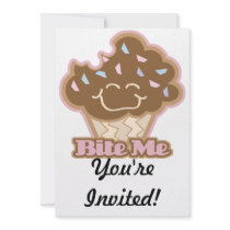 bite me chocolate cupcake announcement