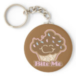 bite me chocolate cupcake keychain