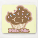 bite me chocolate cupcake mousepads by cupcakewear bite me chocolate cupcake mousepads