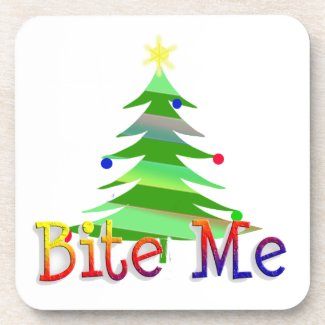 Bite Me! Christmas Coaster