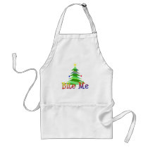 Bite Me Christmas Tree aprons