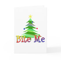 Bite Me Christmas Tree cards