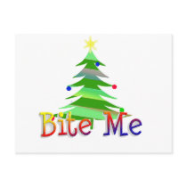Bite Me Christmas Tree postcards