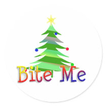 Bite Me Christmas Tree stickers