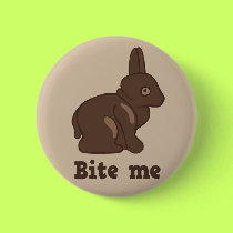 Bite me Easter bunny button