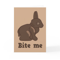 Bite Me Easter Bunny cards by holiday_tshirts Bite Me Easter Bunny cards