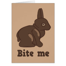 Bite Me Easter Bunny Greeting Card