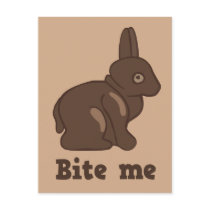 Bite Me Easter Bunny Postcard