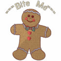 Bite Me Gingerbread embroidered shirts