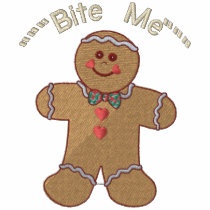 Bite Me Gingerbread embroidered shirts by Embroidery4U Bite Me Gingerbread embroidered shirts