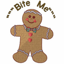 Bite Me Gingerbread embroidered shirts by Embroidery4U Bite Me Gingerbread embroidered shirts
