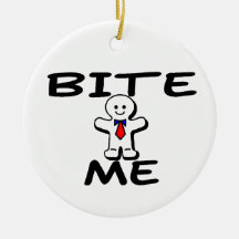 Bite Me Gingerbread Man Ornaments